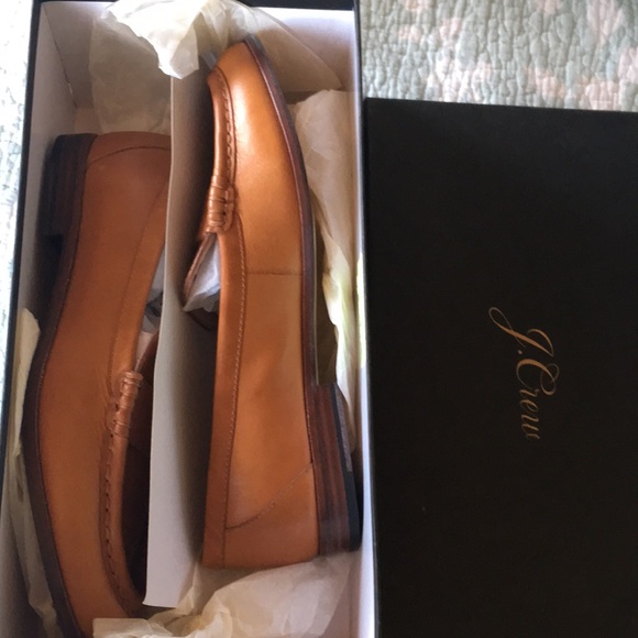 J. Crew Cognac Leather Penny Loafers - Picture 8 of 8